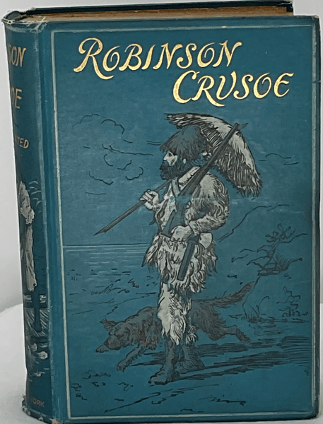 Обкладинка роману "Робінзон Крузо", написаного Даніелем Дефо за мотивами реальної історії моряка Олександра Селькірка